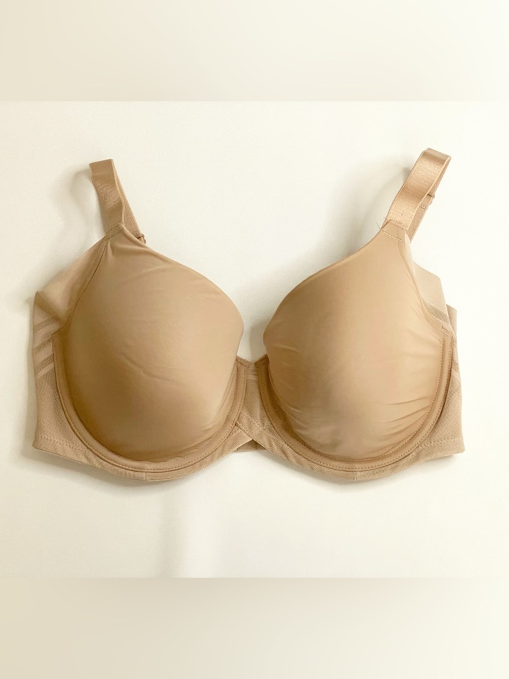 Paramour 34DD Nude Full Coverage Bra Side Smoothing Support Seamless T-Shirt Bra